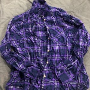 Donated- Purple american eagle plaid shirt